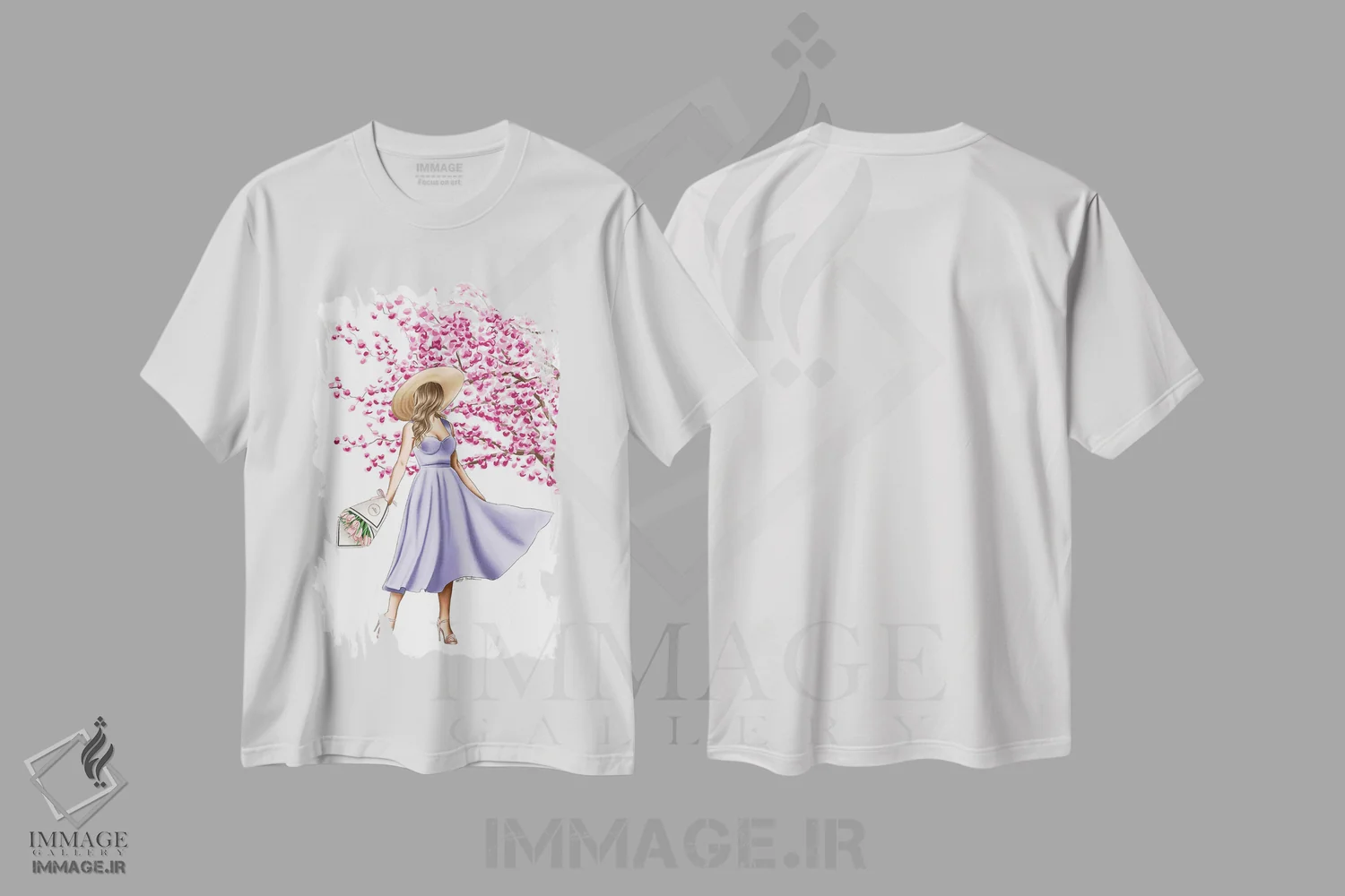 تیشرت سفید طرح دار روز بی نقص، دست نقاشی و طراحی دستی اثر الزا فوچه | فروشگاه ایماژ