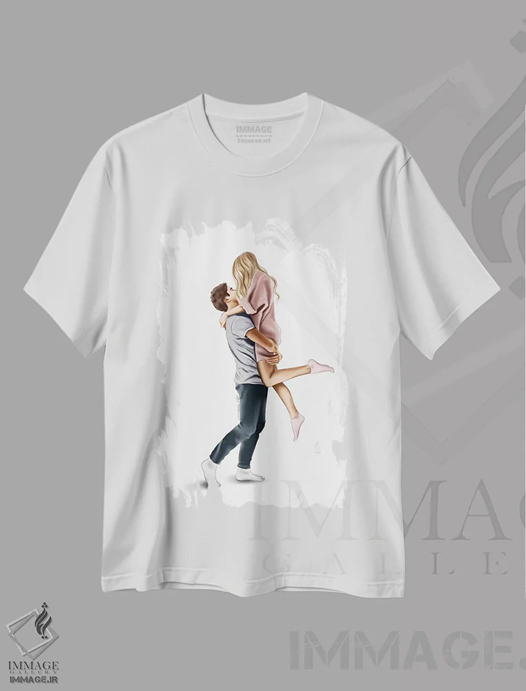 تیشرت سفید طرح دار خوشحال با تو، تزئینی اثر الزا فوچه | immage.ir