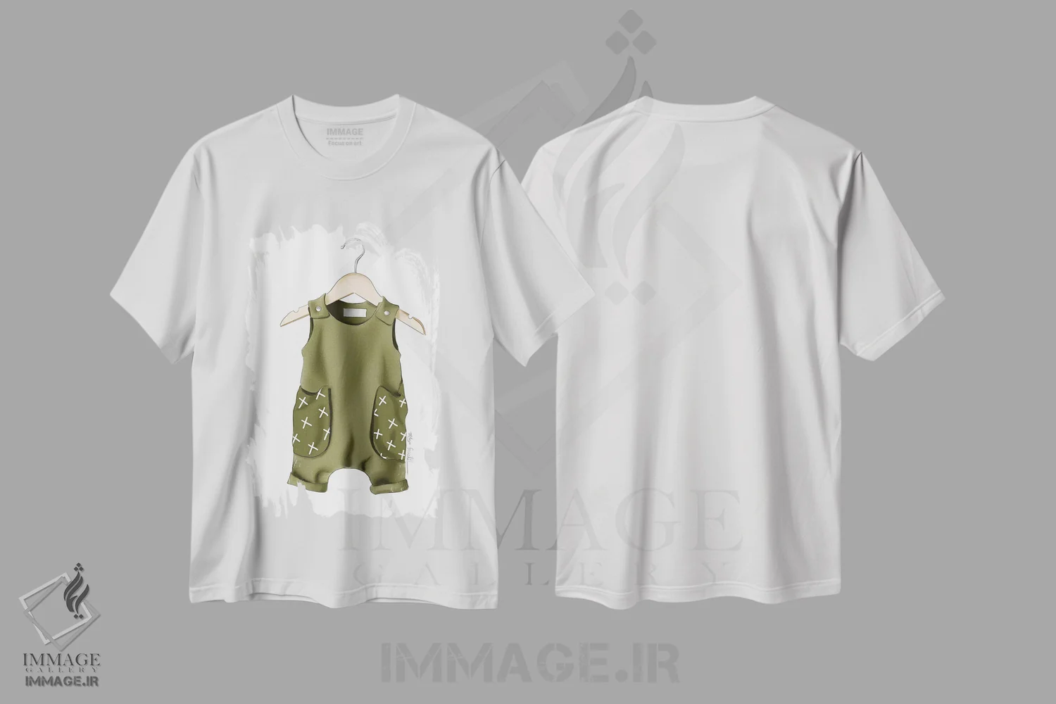 تیشرت سفید طرح دار لباس نوزاد پسر، دست نقاشی و طراحی دستی اثر الزا فوچه | فروشگاه ایماژ