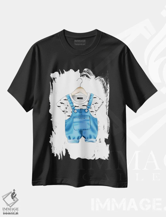 تیشرت مشکی طرح دار لباس نوزاد پسر II، دست نقاشی و طراحی دستی اثر الزا فوچه | immage.ir