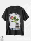 تیشرت مشکی طرح دار پروتئا، دکور معاصر اثر الزا فوچه | فروشگاه ایماژ