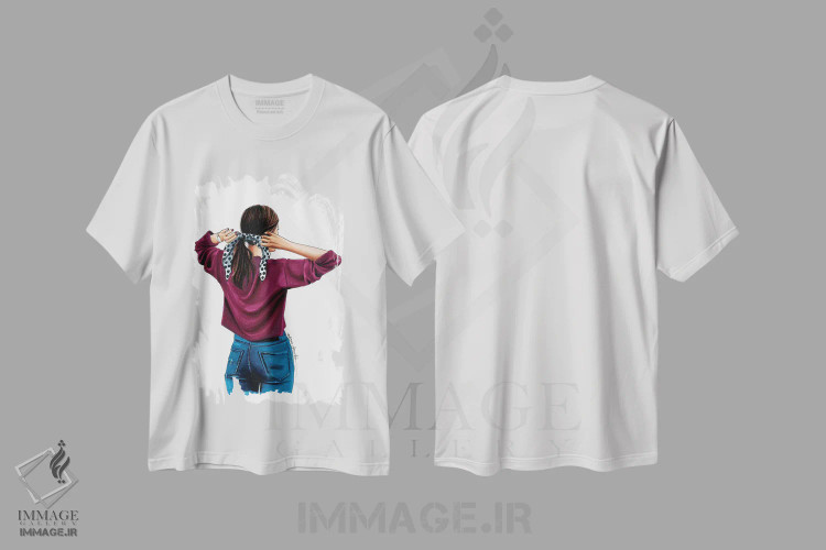 تیشرت سفید طرح دار خال خالی ها، تزئینی اثر الزا فوچه | فروشگاه ایماژ