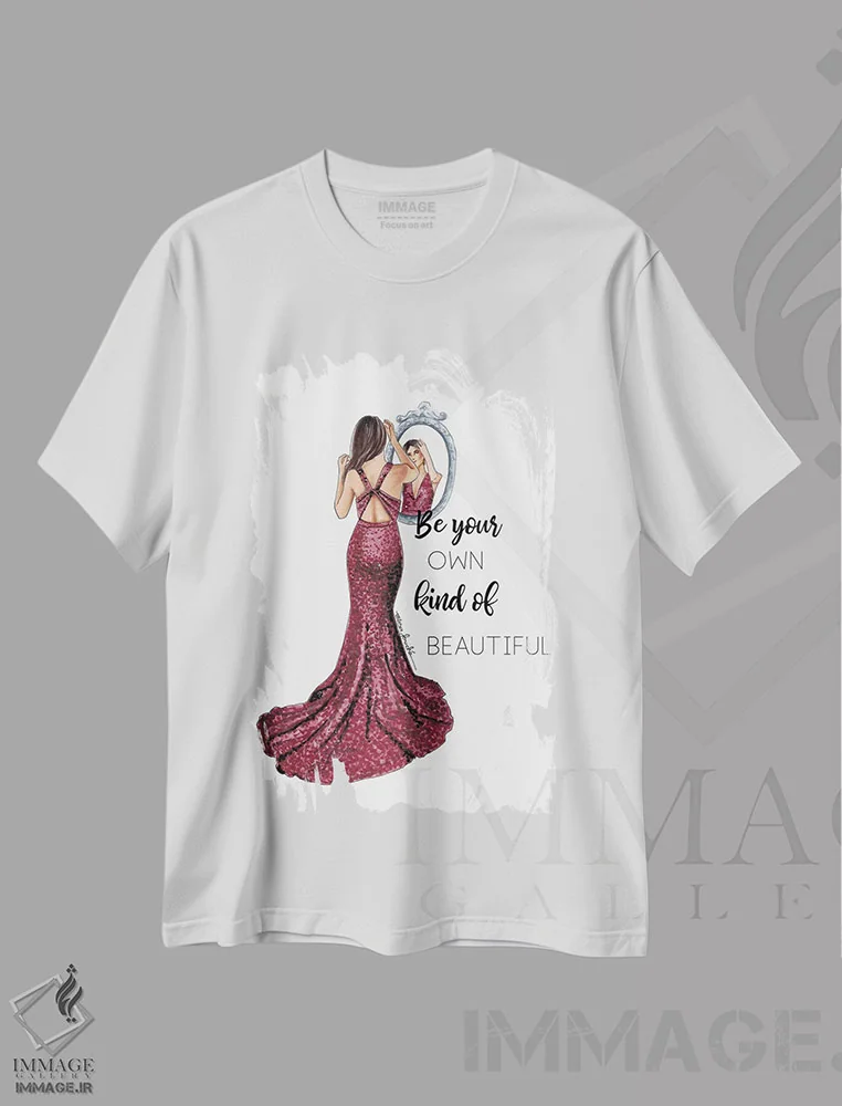 تیشرت سفید طرح دار زیبا، تزئینی اثر الزا فوچه | فروشگاه ایماژ