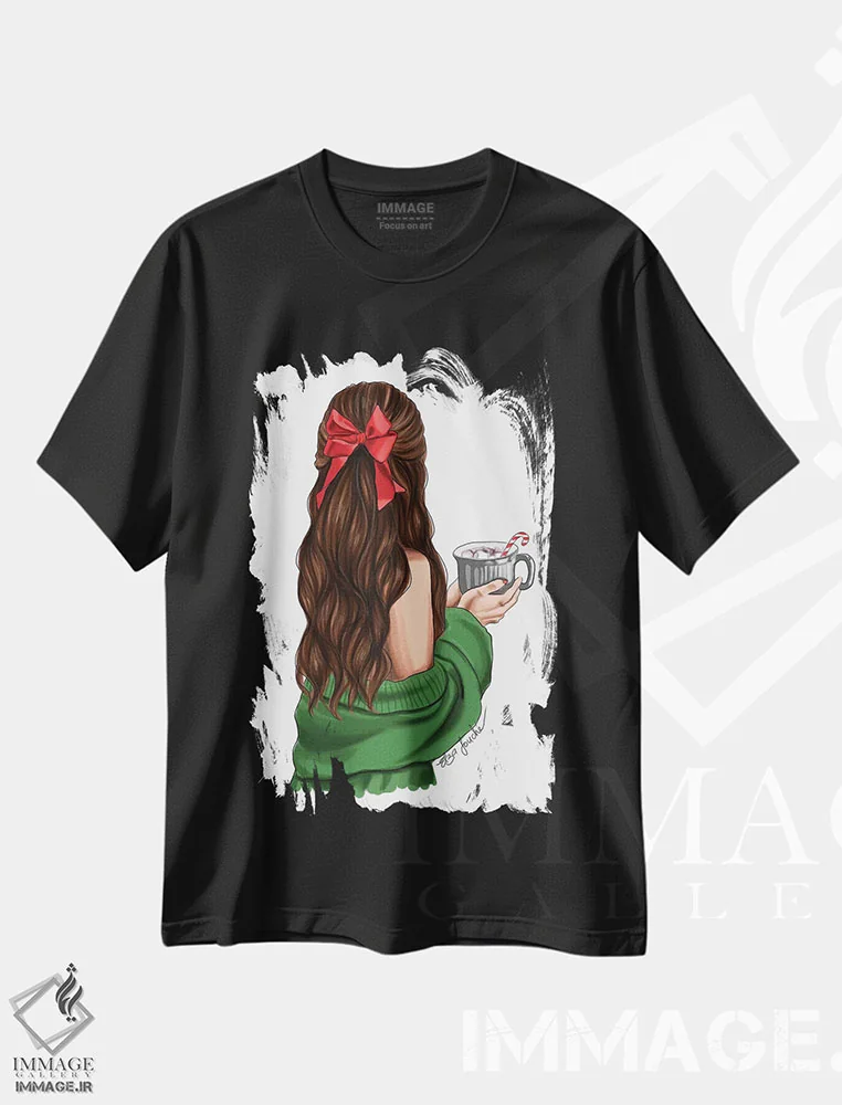 تیشرت مشکی طرح دار هات چاکلت، تزئینی اثر الزا فوچه | immage.ir