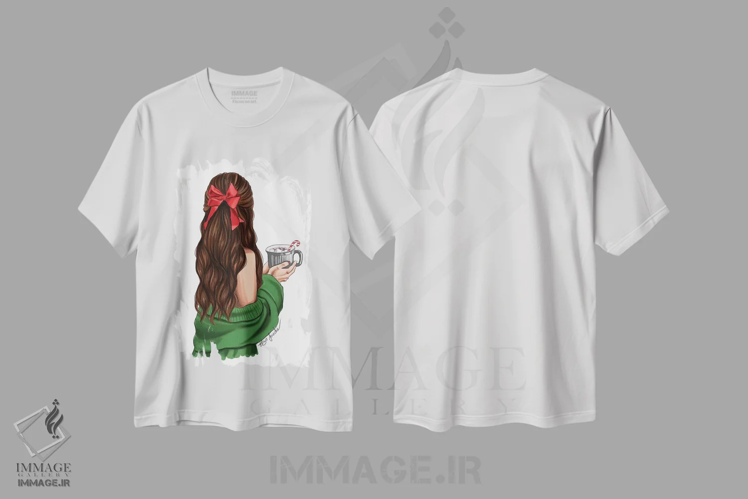 تیشرت سفید طرح دار هات چاکلت، تزئینی اثر الزا فوچه | فروشگاه ایماژ