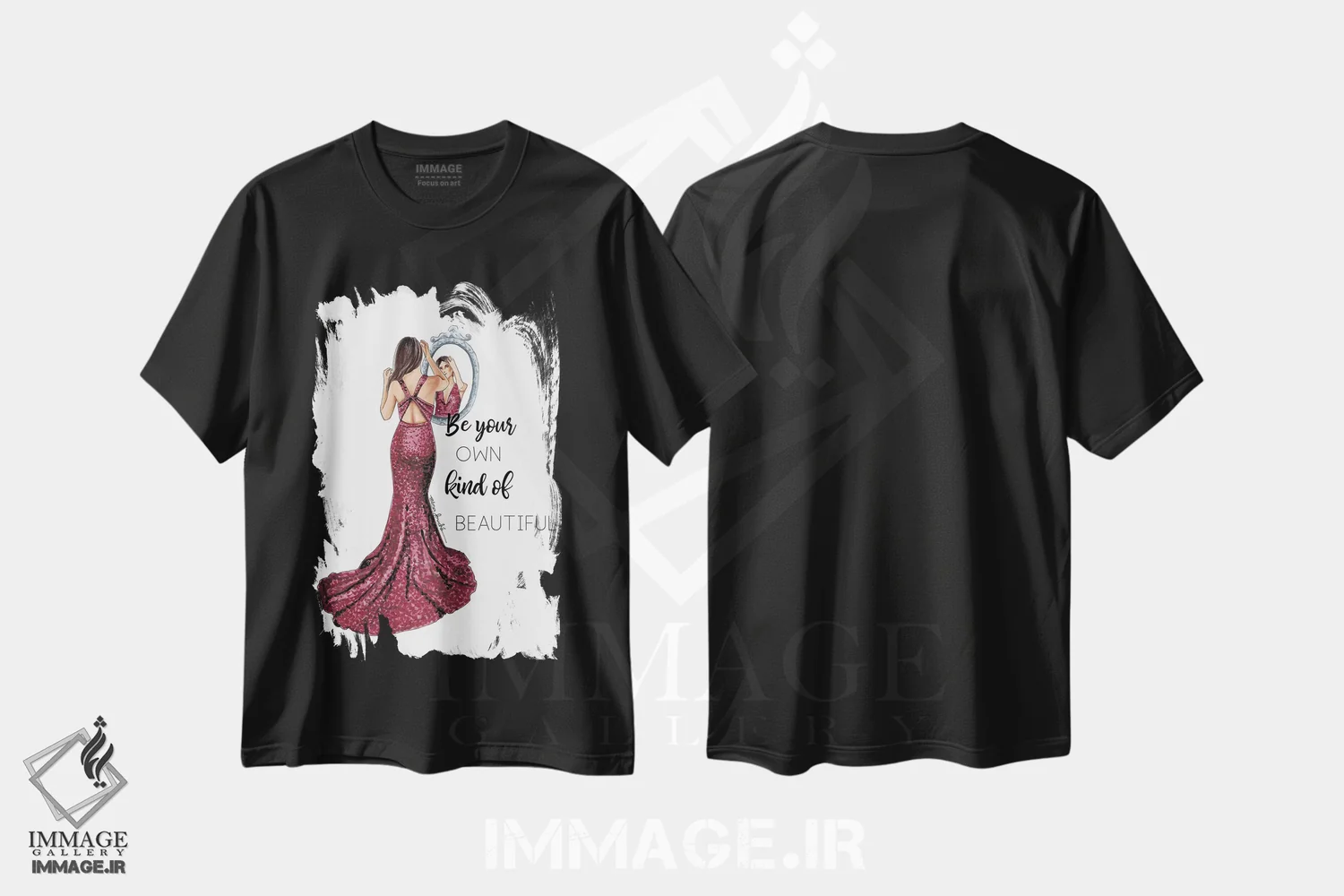 تیشرت مشکی طرح دار زیبا، تزئینی اثر الزا فوچه | immage.ir