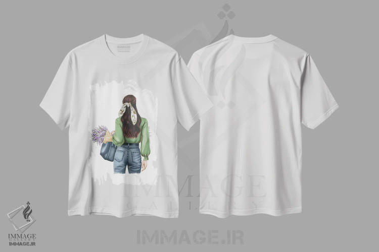 تیشرت سفید طرح دار روزهای بهاری، تزئینی اثر الزا فوچه | immage.ir