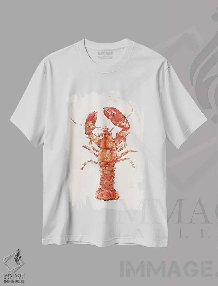 تیشرت سفید طرح دار خرچنگ شور ۲، دکور معاصر اثر اما کارولین | immage.ir