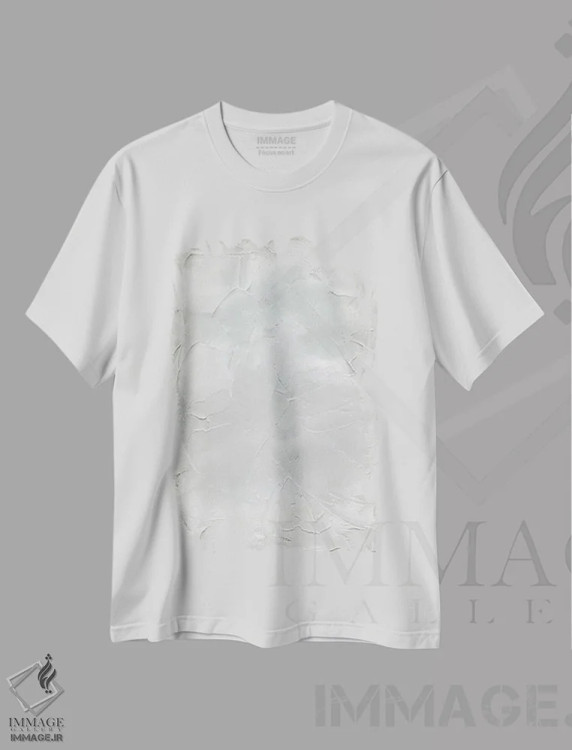 تیشرت سفید طرح دار گذارهای لطیف ۲ اثر اما کارولین | فروشگاه ایماژ