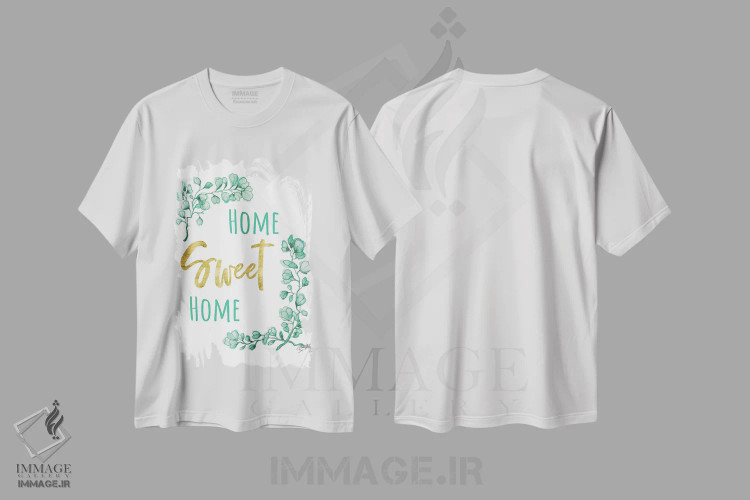 تیشرت سفید طرح دار خانهٔ دوست داشتنی، مدیوم اثر الیزابت مدلی | فروشگاه ایماژ