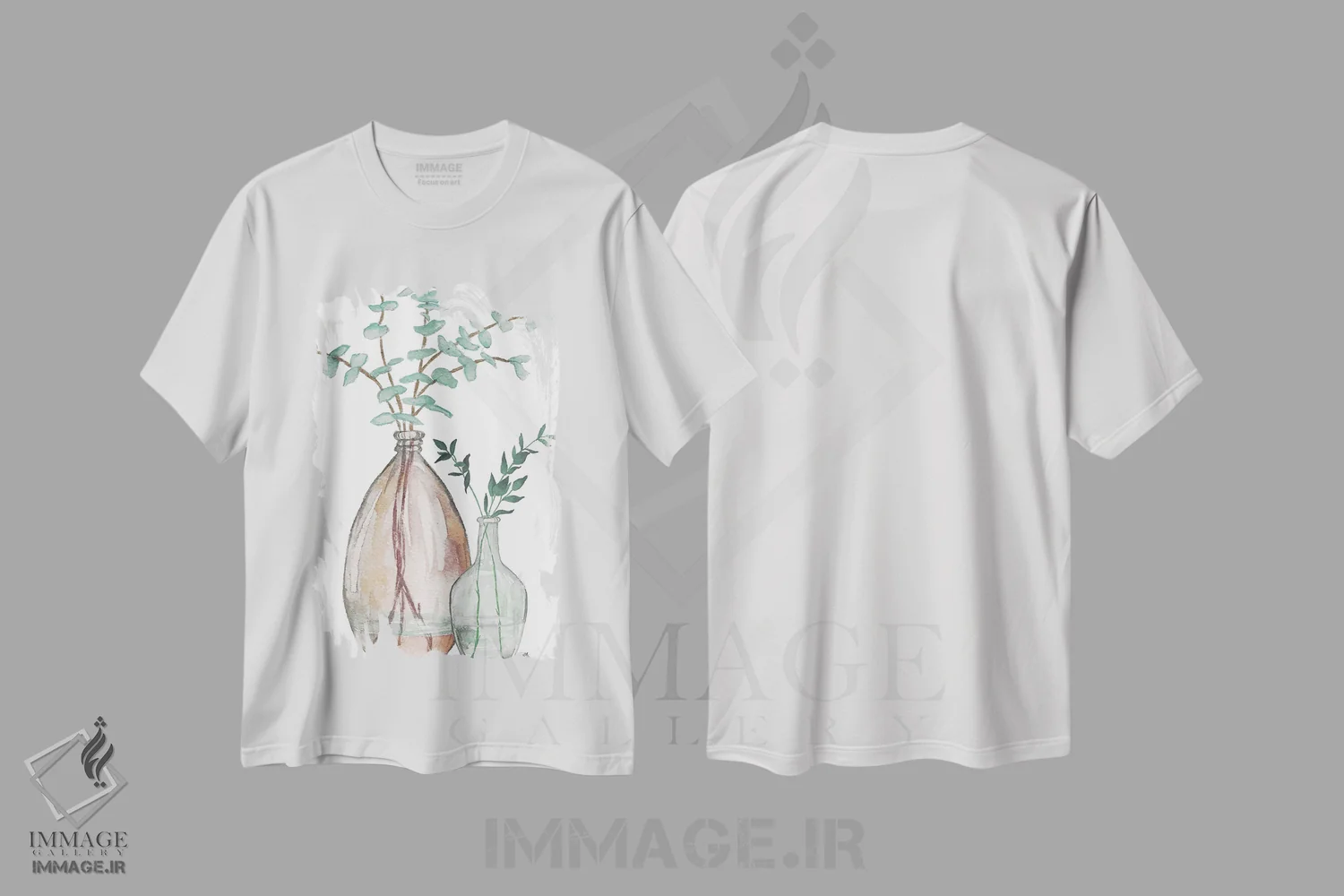 تیشرت سفید طرح دار تزئینات آرامش ۳، مدیوم اثر الیزابت مدلی | immage.ir