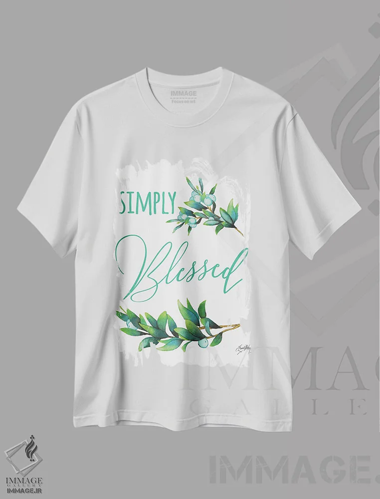 تیشرت سفید طرح دار ساده و پر برکت، دکور معاصر اثر الیزابت مدلی | immage.ir