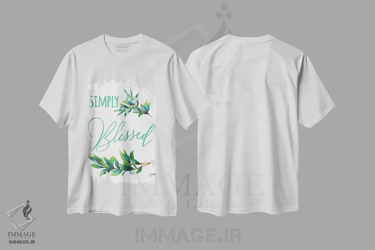 تیشرت سفید طرح دار ساده و پر برکت، دکور معاصر اثر الیزابت مدلی | immage.ir