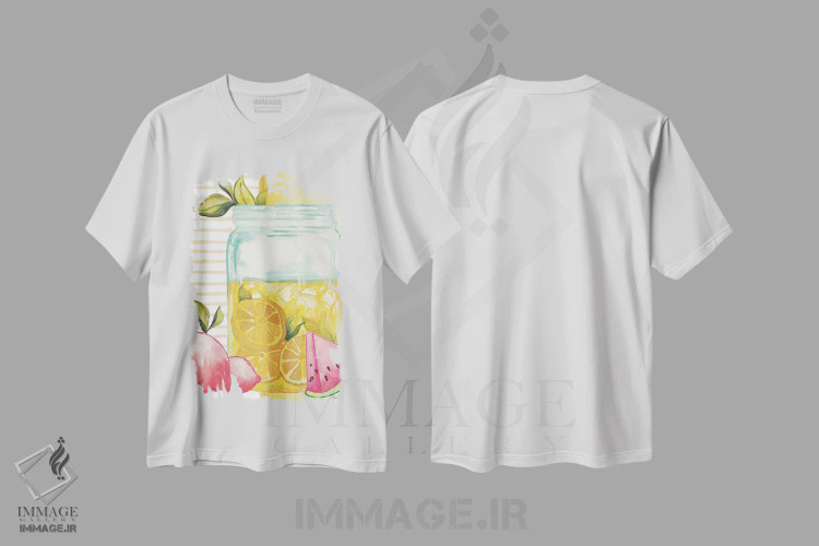 تیشرت سفید طرح دار نوشیدنی های خنک II، مدیوم اثر الیزابت مدلی | فروشگاه ایماژ