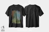 تیشرت مشکی طرح دار جنگل دریایی شمارهٔ یک، آبستره اثر امیلی ماگون | فروشگاه ایماژ
