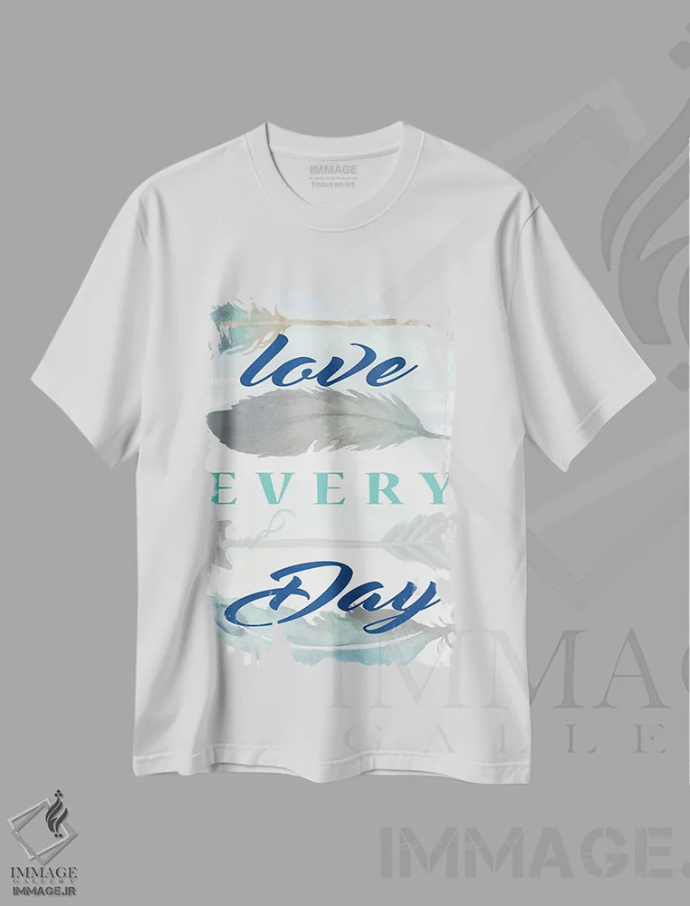 تیشرت سفید طرح دار الهام بخش شمارهٔ دو، دکور بوهمی اثر الیزابت مدلی | فروشگاه ایماژ