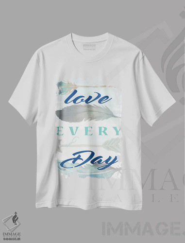 تیشرت سفید طرح دار الهام بخش شمارهٔ دو، دکور بوهمی اثر الیزابت مدلی | فروشگاه ایماژ