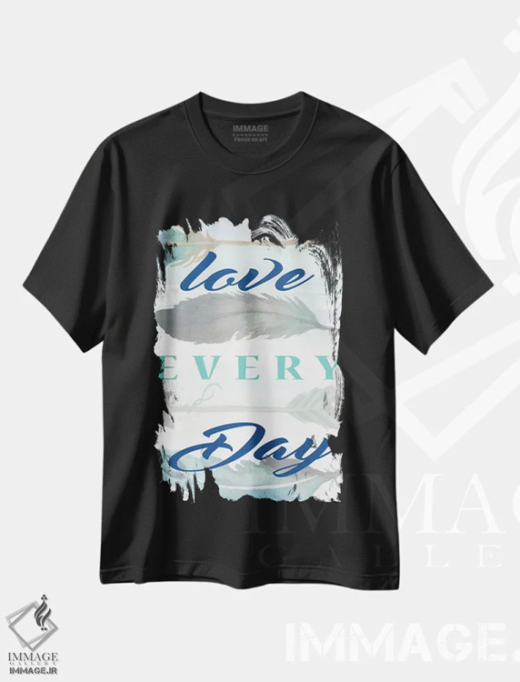 تیشرت مشکی طرح دار الهام بخش شمارهٔ دو، دکور بوهمی اثر الیزابت مدلی | immage.ir
