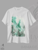تیشرت سفید طرح دار برج سرطان، آبستره اثر امیلی ماگون | فروشگاه ایماژ