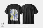 تیشرت مشکی طرح دار درختان زغالی سه، آبستره اثر امیلی ماگون | فروشگاه ایماژ