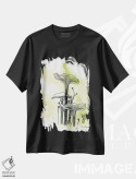 تیشرت مشکی طرح دار قارچ ها دو، دکور معاصر اثر امیلی ماگون | فروشگاه ایماژ
