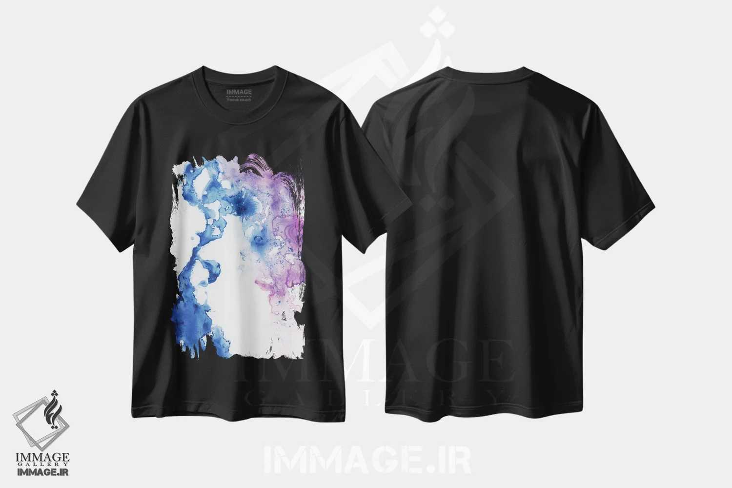 تیشرت مشکی طرح دار لاپیس لازولی و آمتیست اثر امیلی ماگون | فروشگاه ایماژ