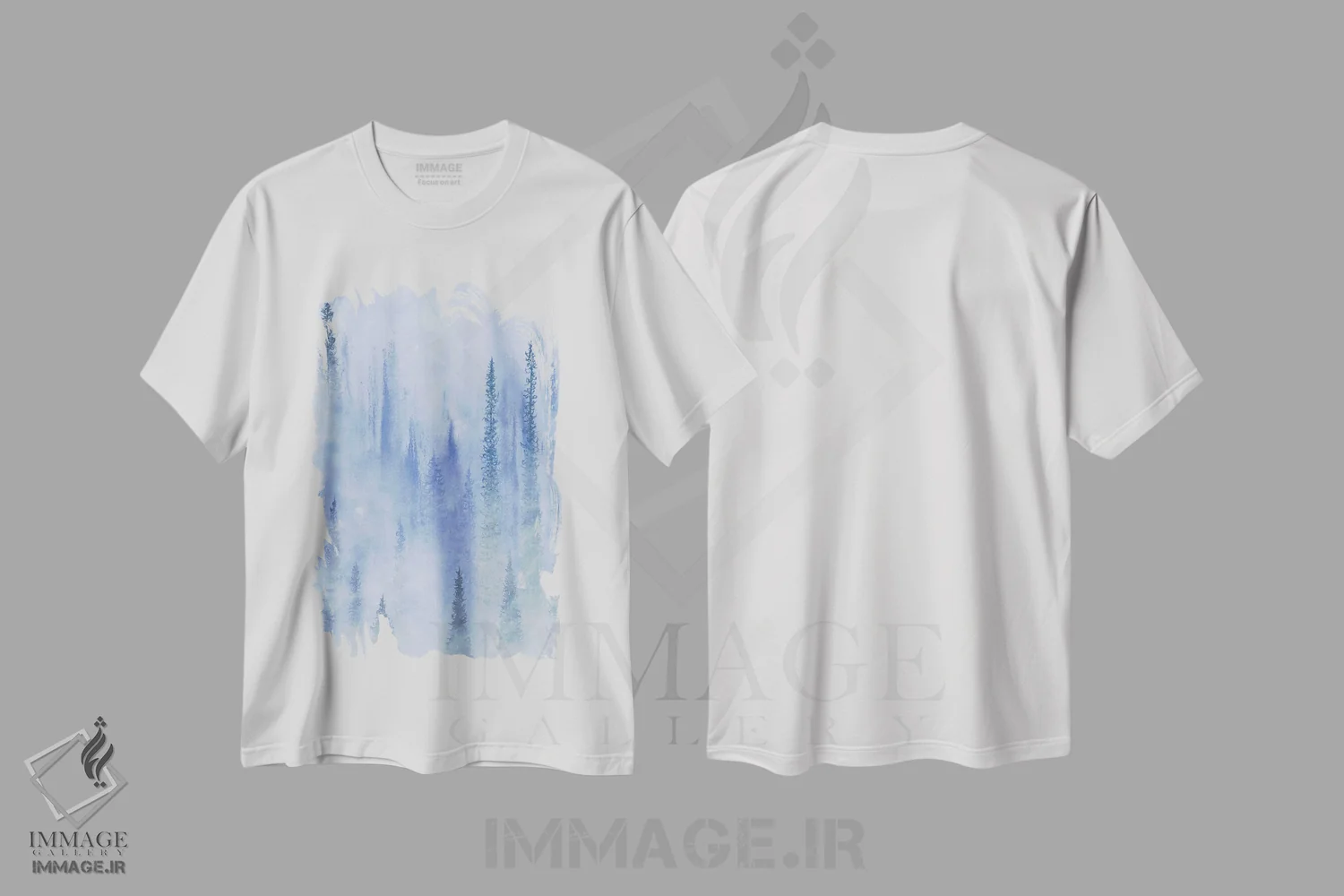 تیشرت سفید طرح دار جنگل رؤیایی اثر امیلی ماگون | فروشگاه ایماژ
