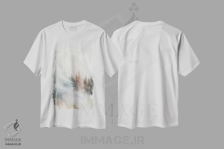 تیشرت سفید طرح دار تغییر اثر امیلی ماگون | immage.ir