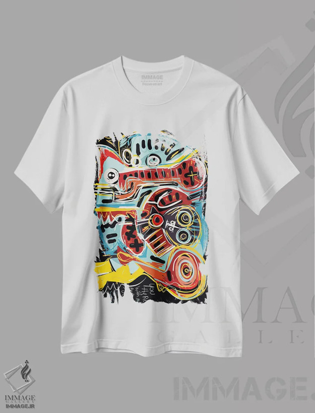 تیشرت سفید طرح دار تو اینجایی با دریا، هنر دیجیتال اثر امانوئل سیگنورینو | فروشگاه ایماژ