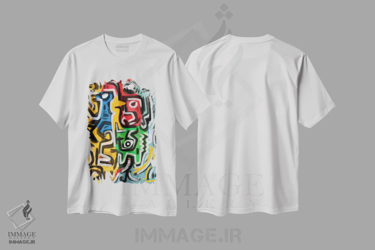 تیشرت سفید طرح دار انرژی اولیه زندگی اثر امانوئل سیگنورینو | فروشگاه ایماژ