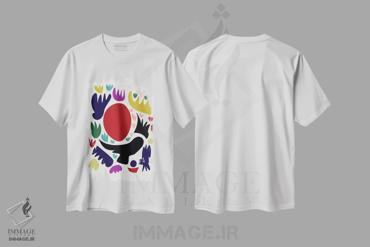 تیشرت سفید طرح دار شاه پرندگان اینجاست اثر امانوئل سیگنورینو | immage.ir
