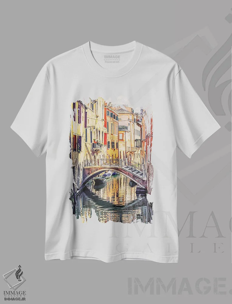 تیشرت سفید طرح دار بازتاب پل، مدیوم اثر مانجیک پیکچرز | فروشگاه ایماژ