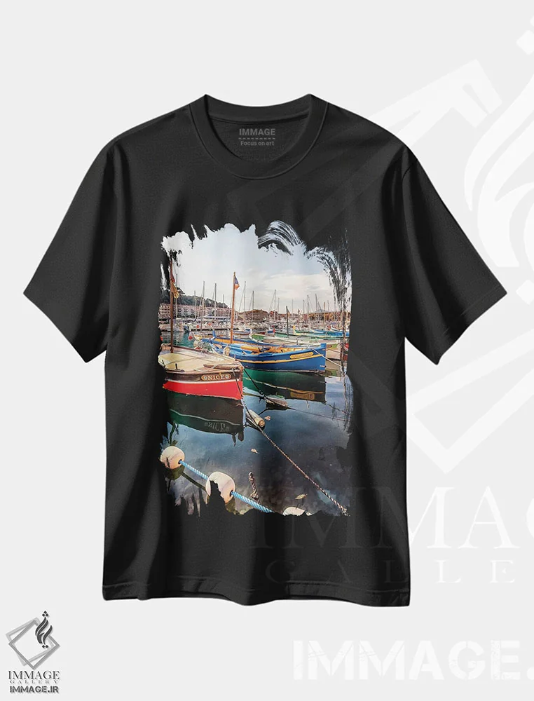 تیشرت مشکی طرح دار نیس، مدیوم اثر مانجیک پیکچرز | immage.ir