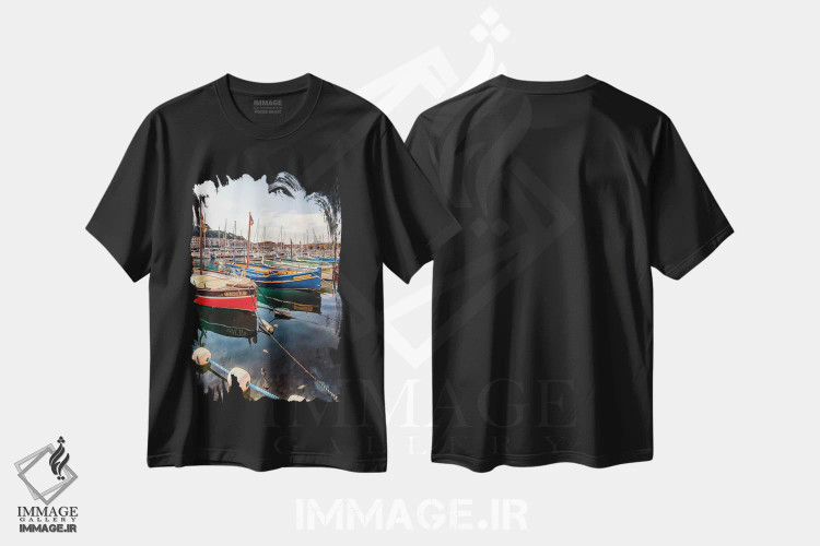 تیشرت مشکی طرح دار نیس، مدیوم اثر مانجیک پیکچرز | immage.ir