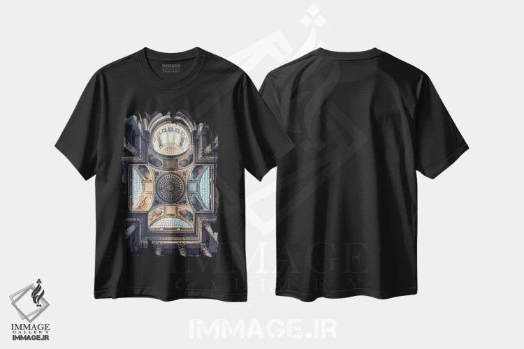 تیشرت مشکی طرح دار سقف پانتئون، مدیوم اثر مانجیک پیکچرز | immage.ir
