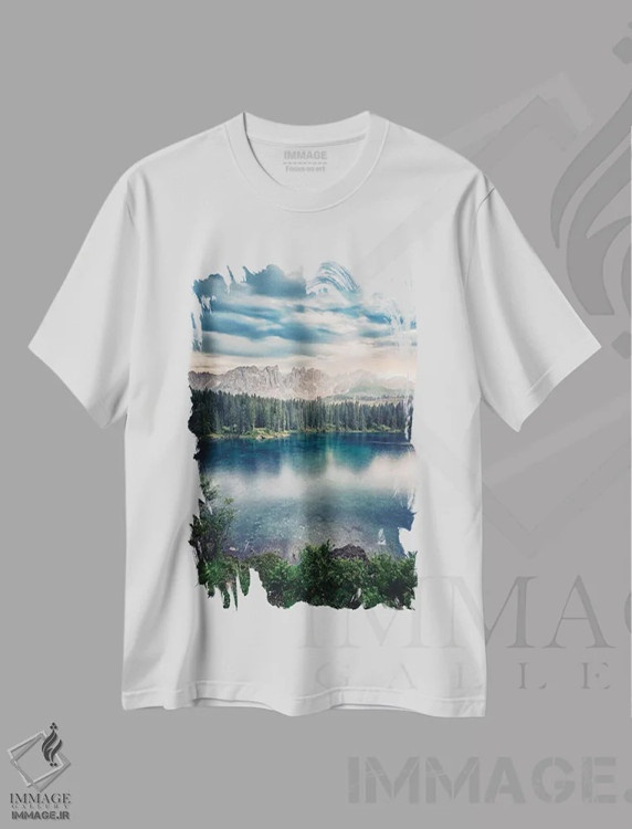 تیشرت سفید طرح دار غروب کاریزا، مدیوم اثر مانجیک پیکچرز | فروشگاه ایماژ