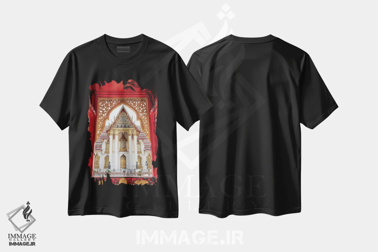 تیشرت مشکی طرح دار سبک تایلندی، مدیوم اثر مانجیک پیکچرز | فروشگاه ایماژ