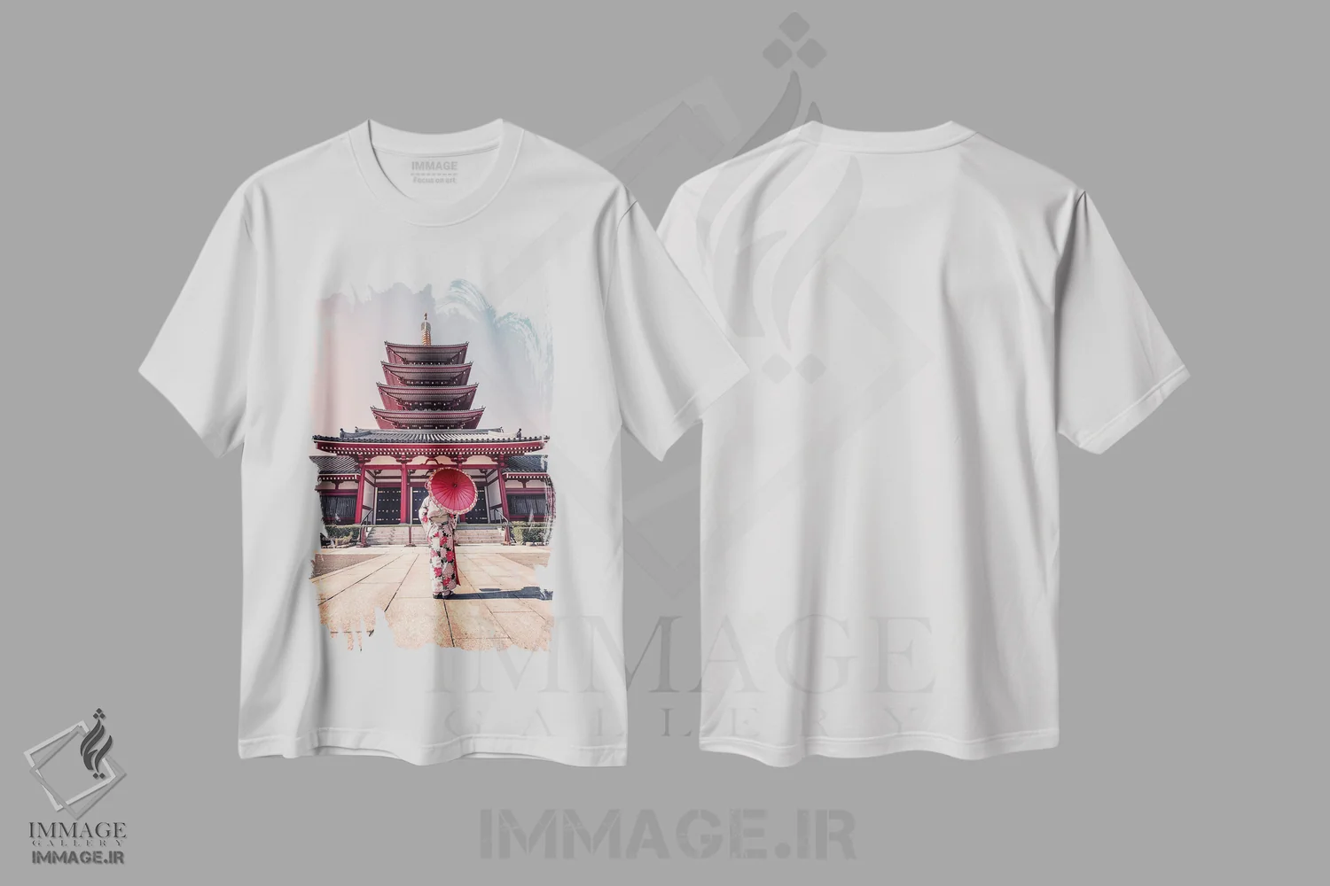 تیشرت سفید طرح دار توکیوی سنتی، مدیوم اثر مانجیک پیکچرز | فروشگاه ایماژ