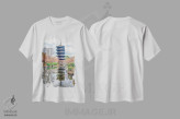 تیشرت سفید طرح دار معبد توجی، مدیوم اثر مانجیک پیکچرز | فروشگاه ایماژ