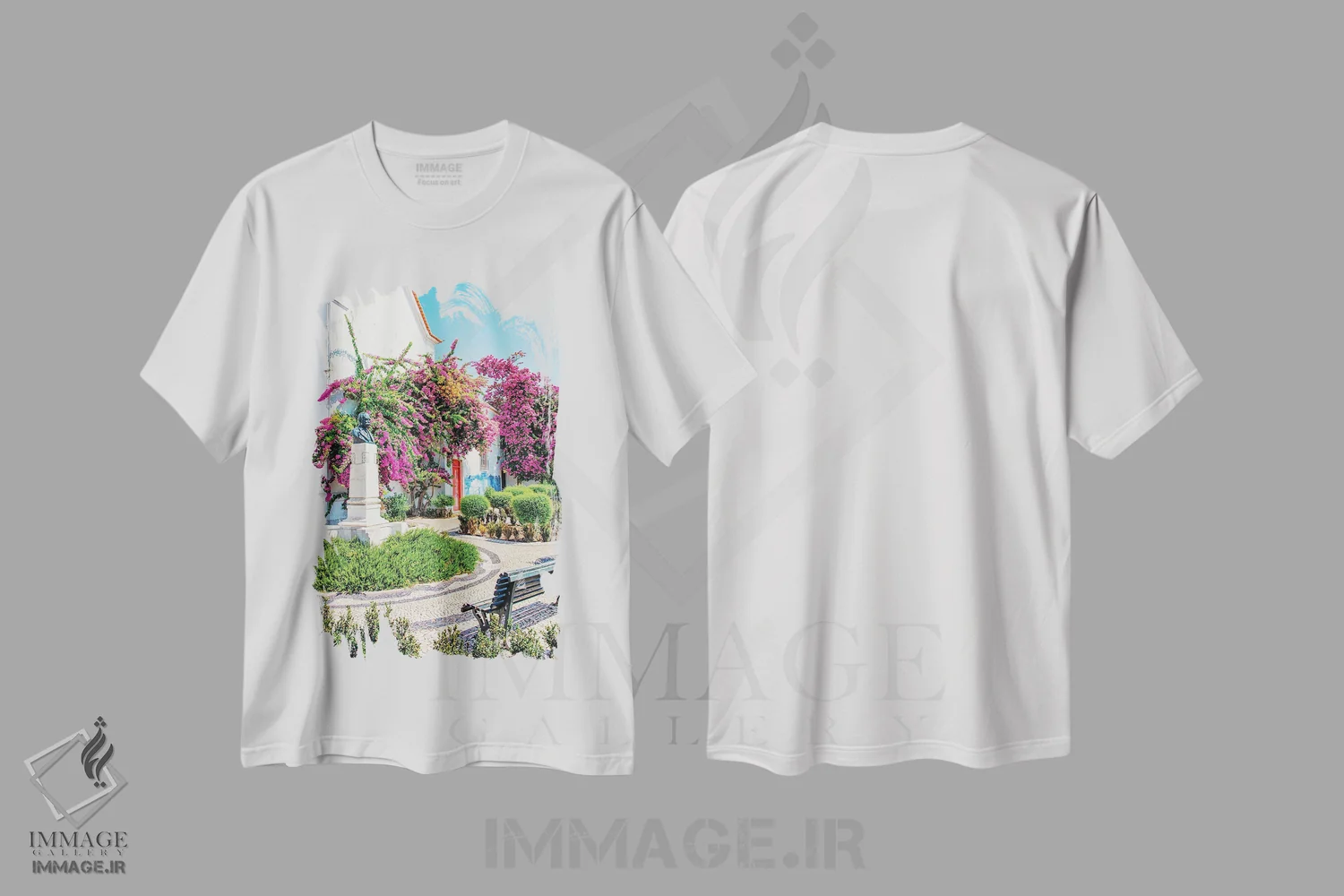 تیشرت سفید طرح دار لیسبون زیبا، مدیوم اثر مانجیک پیکچرز | فروشگاه ایماژ