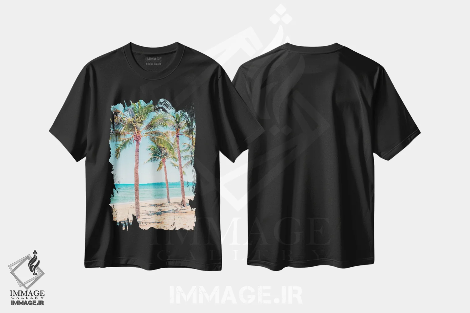 تیشرت مشکی طرح دار حس و حال تابستانی، مدیوم اثر مانجیک پیکچرز | فروشگاه ایماژ