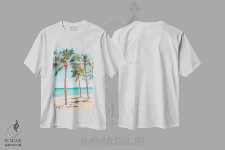 تیشرت سفید طرح دار حس و حال تابستانی، مدیوم اثر مانجیک پیکچرز | immage.ir
