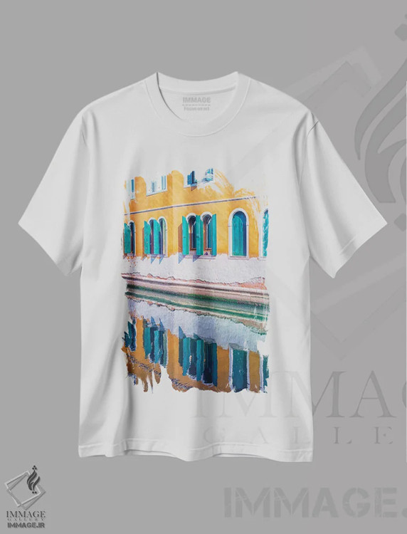 تیشرت سفید طرح دار آینه، مدیوم اثر مانجیک پیکچرز | فروشگاه ایماژ