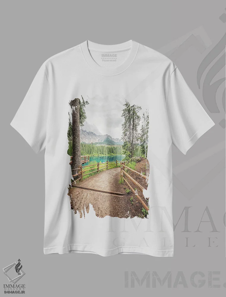 تیشرت سفید طرح دار منظره جنوب تیرول، مدیوم اثر مانجیک پیکچرز | immage.ir