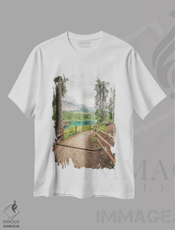 تیشرت سفید طرح دار منظره جنوب تیرول، مدیوم اثر مانجیک پیکچرز | immage.ir