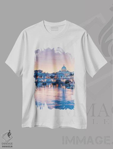 تیشرت سفید طرح دار نور ملایم بر رم، مدیوم اثر مانجیک پیکچرز | فروشگاه ایماژ