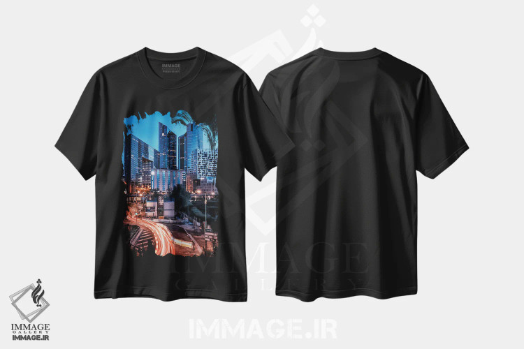تیشرت مشکی طرح دار راه به سوی لا دفاعنز، مدیوم اثر مانجیک پیکچرز | فروشگاه ایماژ