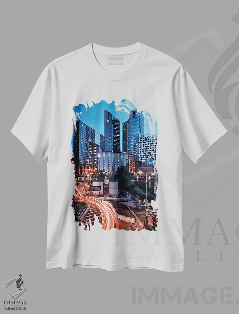 تیشرت سفید طرح دار راه به سوی لا دفاعنز، مدیوم اثر مانجیک پیکچرز | immage.ir