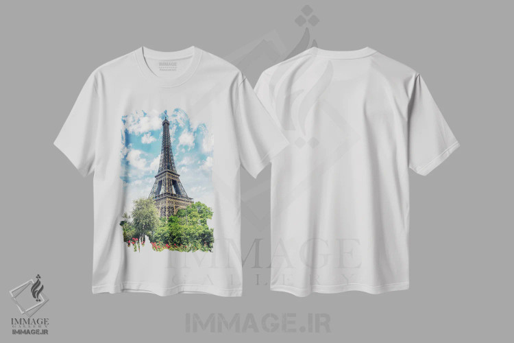 تیشرت سفید طرح دار باغی در پاریس، مدیوم اثر مانجیک پیکچرز | immage.ir