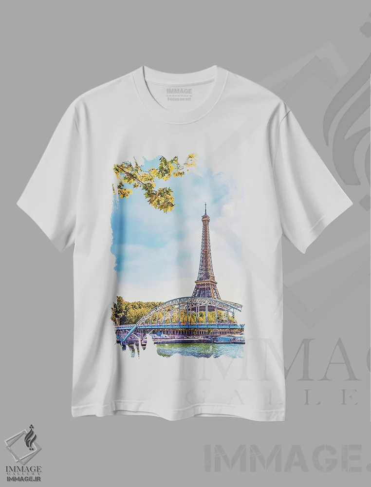 تیشرت سفید طرح دار پل پیاده روی دبلی، مدیوم اثر مانجیک پیکچرز | immage.ir